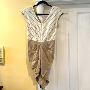 Cute Sea dress. Lace cotton bodice and silk gathered skirt